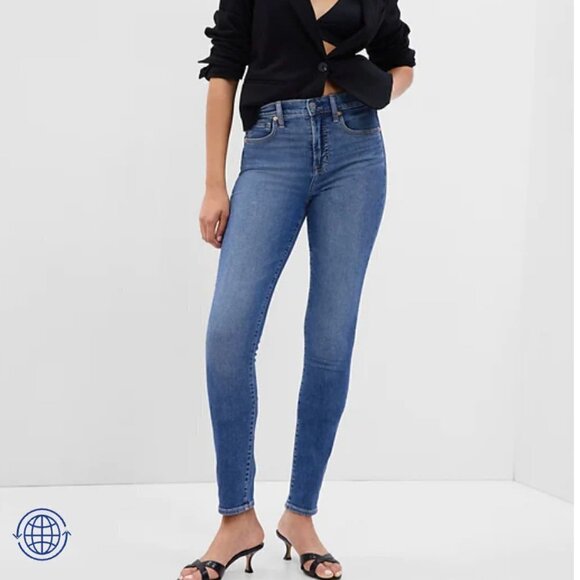 Gap High Rise True Skinny Jeans with Washwell - Picture 1 of 2